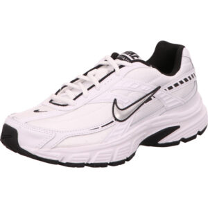 Nike Initiator Damensneaker weiß mit silber Nike Zeichen und schwarzer Sohle