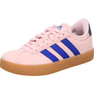 adidas vl court 3.0 Kids pink mit blauen Streifen und Gum Sohle