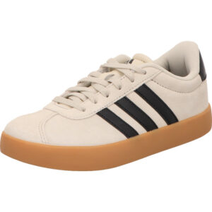 adidas vl court 3.0 kids grau mit schwarzen Streifen und gum Sohle