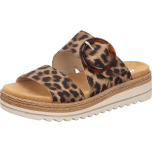 Remonte Sandalette Damen  Leoprint mit weißer Sohle