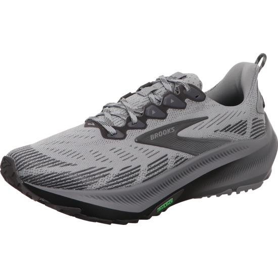 Brooks Ghost Trail komplett grau Herren Laufschuhe dunkle Sohle