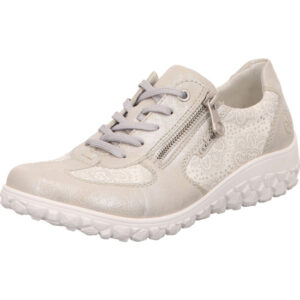 Rieker Damenschuh cremeweiß mit weißer Sohle