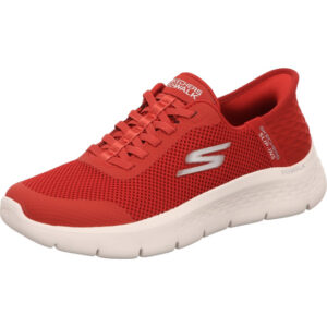skechers damen sneaker rot go walk flex schlupfschuhe