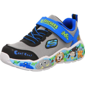 skechers kinder sneaker grau play scene klettverschluss