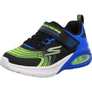 skechers jungen sneaker microspec max klettverschluss schwarz blau