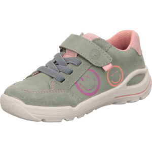 Ricosta Kinder Halbschuhe SMILE river/rosa Smileys