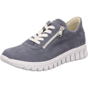 lugina damen halbschuhe jeans blau schnürer