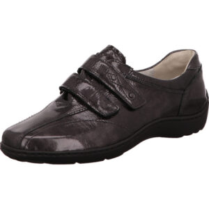 Waldläufer Halbschuh Damen mit Klettverschluss schwarz