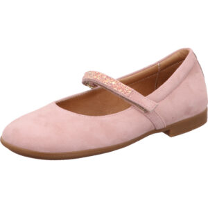 Micio Kinder Ballerinas Mädchen rosa mit rosé Riemen und brauner Sohle
