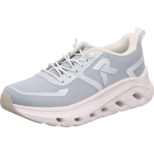 Rieker Damenschuh hellblau mit weißer Sohle