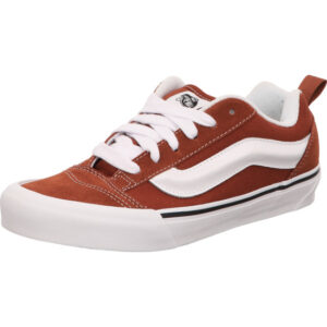 vans knu skool herren sneaker schnürer rust bronze bordeaux und weißem Vans Zeichen