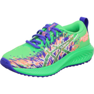 asics kinder sportschuhe gel noosa tri 16  gs in grün gesprenkelt schnürer