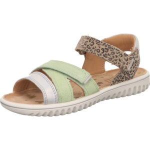 Superfit Kinderschuh Mädchen Sandale hellgrün Leoprint Komib mit heller Sohle