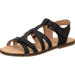 Superfit Kinderschuh Mädchen Sandale schwarz mit brauner Sohle