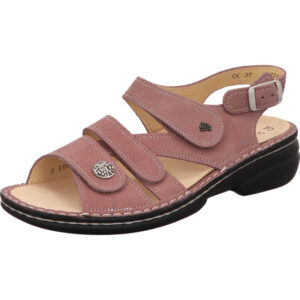 Finn Comfort Hausschuh Damen braun natur mit schwarzer Sohle