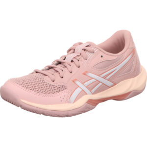 asics damen hallenschuh rosa mit weiß gel rocket 12