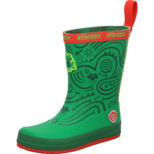 affenzahn jungen regenstiefel grün frosch mit baumwolle gefüttert vegan