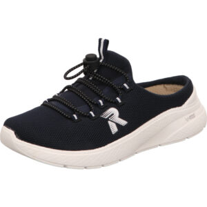 Rieker Damen Pantolette dunkelblau mit weißer Sohle