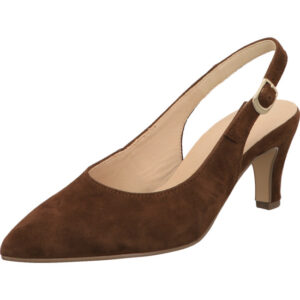 Gabor Damen Slings braun mit Schnalle und braunem Absatz