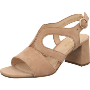 Gabor Damen Sandalette sand mit gleichfarbigen Absatz