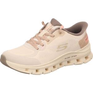 skechers damen sneaker beige speedschnürer glide step