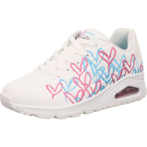 skechers damen sneaker weiss schnürer uno golden heart