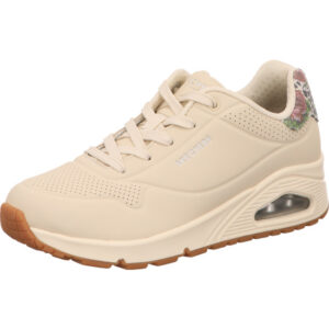 skechers damen sneaker beige uno jungle nite schnürer