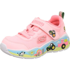 skechers mädchen sneaker pink klettverschluss play scene