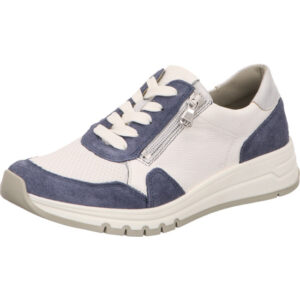 Lugina H-April jeans weiss silber damen halbschuhe schnürer