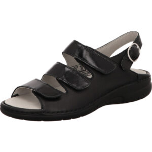 lugina gunna schwarz damen sandalette mehrweite