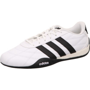 adidas herren sneaker weiss adipista mit schwarzen Adidas Streifen  und dünner Sohle mit Adidas geprägt