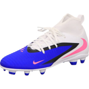 nike phantom 6 high fussballschuhe blau weiß orange  kombination Stollensohle