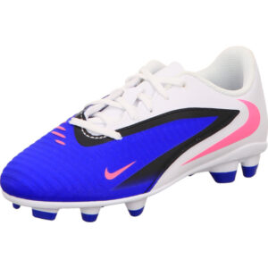 nike jr phantom 6 low club kinder fussballschuhe blau weiß orange kombination mit Stollen
