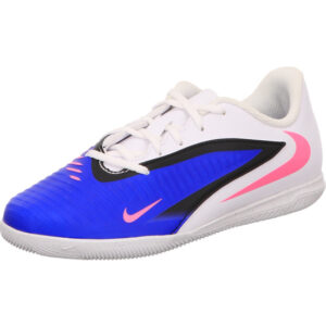 nike jr phantom 6 low club kinder fussballschuhe blau mit pink kombi