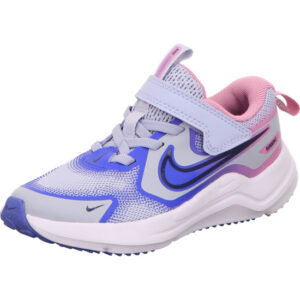 nike cosmic runner kids blau lila grau und heller Sohle klettverschluss