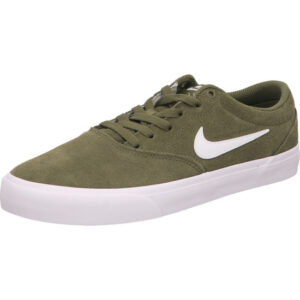 nike herren sneaker charge olive suede mit weißem Nikezeichen und Sohle
