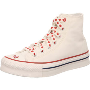 converse ctas lift hi damen sneaker hoch mit rotem Herz oben und heller Sohle