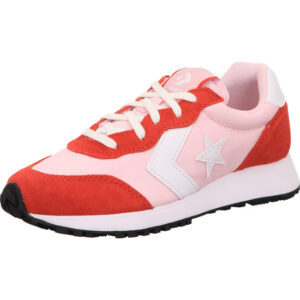 converse omega trainer ox damen sneaker rot und pink kombi mit weißem Converse Stern und heller Sohle