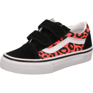 vans kinder sneaker old skool v glitter leopard diva pink klettverschluss