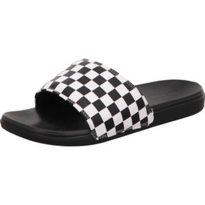 vans la costa slide on badeschuhe unisex schwarz weiß checker
