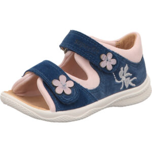 Superfit Kinderschuh Mädchen blau rosa kobi mit rosa Sohle