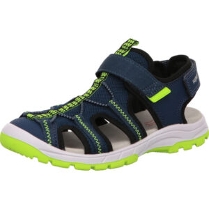 Superfit Kinderschuh Jungs Sandale blau gelb kombi mit heller Sohle