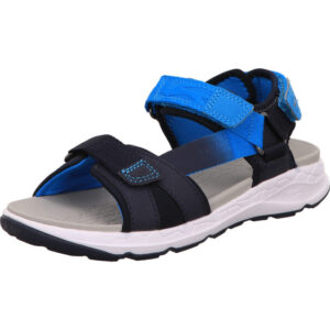 Superfit Kinderschuh Jungs Sandale schwarz blau kombi mit heller Sohle