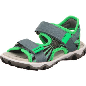 Superfit Kinderschuh Jungs grau grün kombi mit heller Sohle