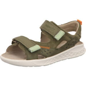 Superfit Kinderschuh Jungs Sandale grün orange mit weißer Sohle