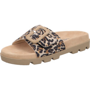Rohde Sandalette Damen Leoprint mit heller Sohle