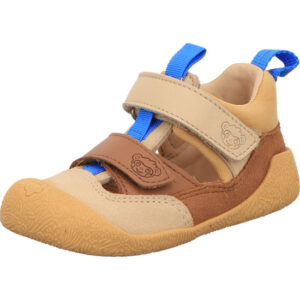 affenzahn jungen lauflern sandale braun kombi klettverschluss