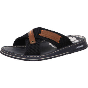 Rieker Herren Pantoletten navy kombi mit dunkler Sohle