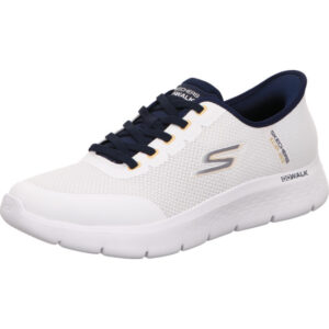 skechers herren halbschuhe go walk flex schlupfschuh weiss