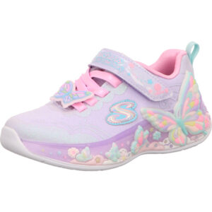 skechers mädchen sneakedr klettverschluss lila butterfly bliss